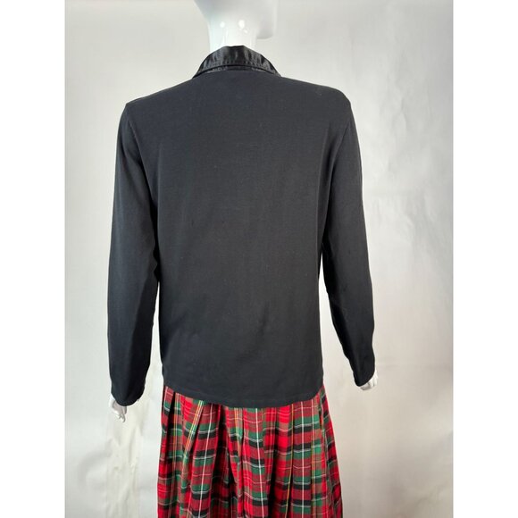 Rafaella Black Long Sleeve Blouse With Satin Trim & Dual Front Pockets Size XL - Picture 14 of 16